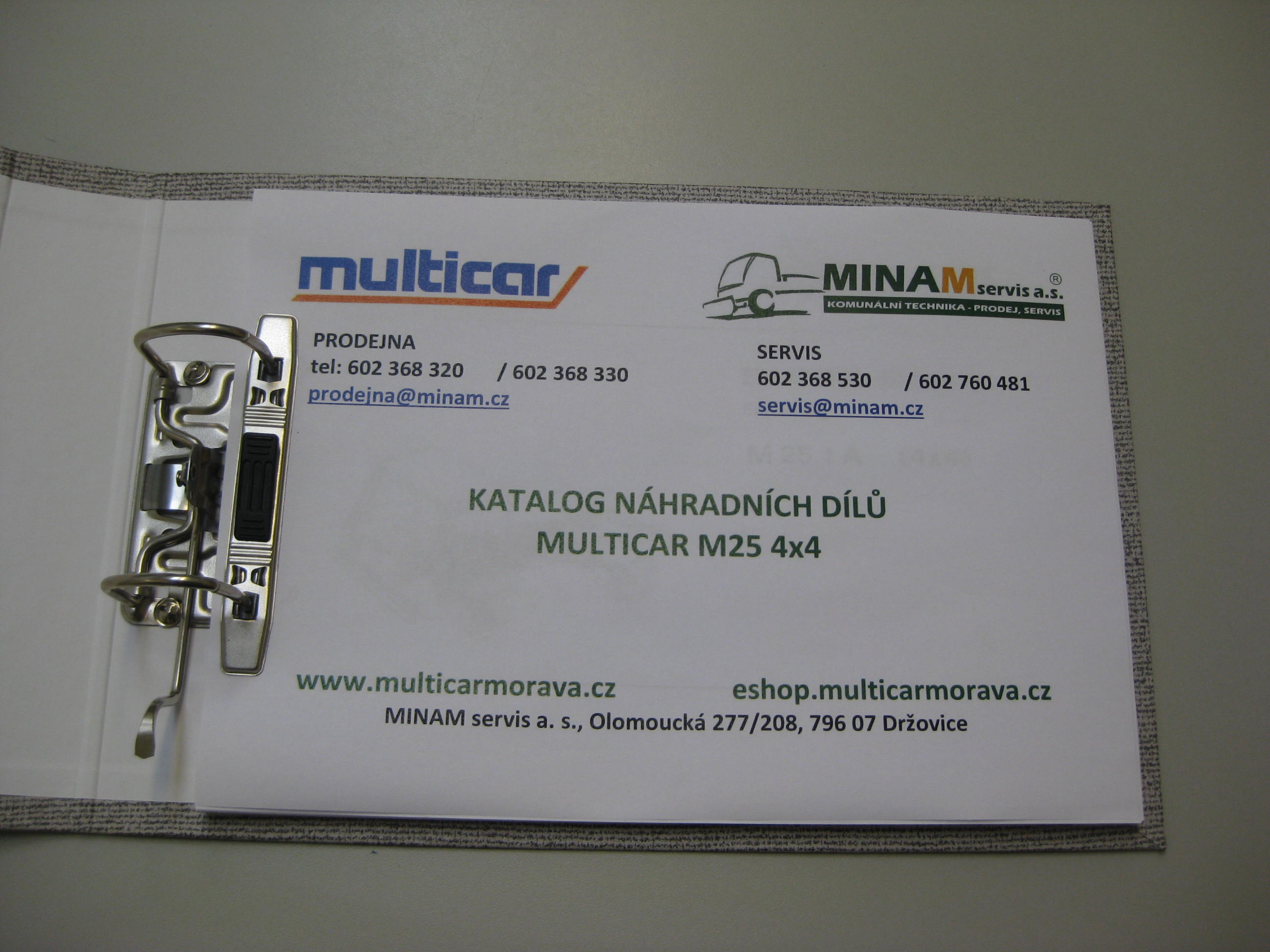 Katalog náhradních dílů Multicar M25 4x4